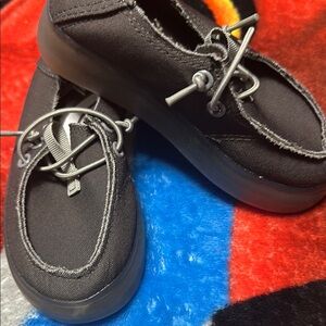 Black Leather Sneakers with Moccasin Stitching